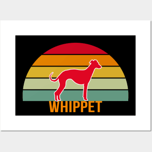 Whippet Vintage Silhouette Posters and Art